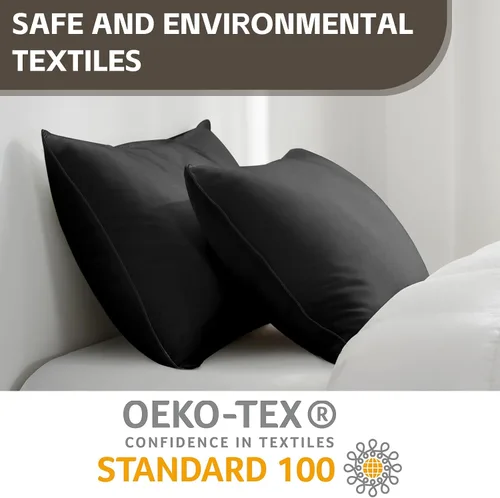 Vista 6 de HIMOON Almohadas de cama para dormir paquete de 4, juego de almohadas refrescantes de tamaño estándar de 4, funda de microfibra de alta gama
