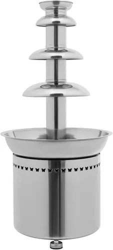 Vista 4 de Fuente de fondue de chocolate de 4 niveles, calentador eléctrico de acero inoxidable para derretir chocolate, máquina de fusión calentada, capacidad