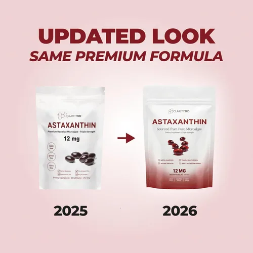 Vista 7 de Astaxantina Suplemento antioxidante de 12 mg – Fuente natural de microalgas – Softgel a base de lípidos para una mayor absorción – Apoyo cognitivo