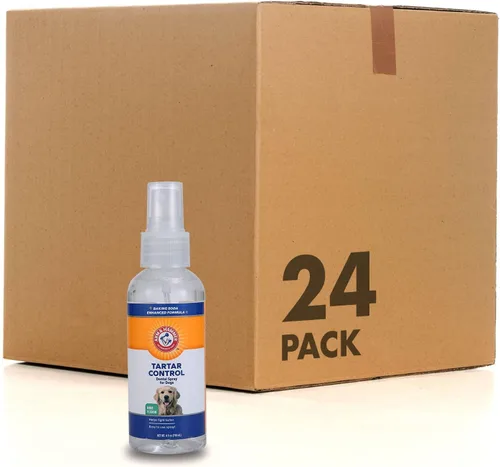 Vista 9 de Aerosol de cuidado dental avanzado contra sarro para perros, sabor menta, de Arm & Hammer (4 onzas)
