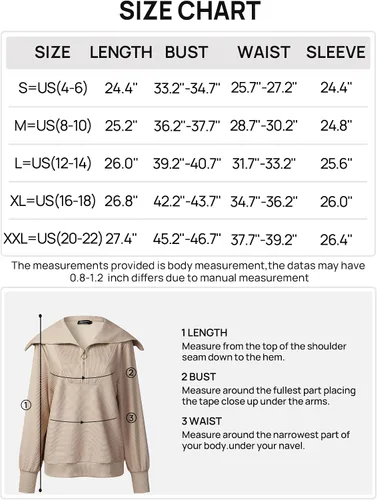 Vista 6 de MEROKEETY Sudadera de manga larga con cremallera corta para mujer, cuello en V, acanalada, Y2K