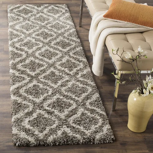 Vista 21 de SAFAVIEH Hudson Shag Collection - Alfombra decorativa de 2 x 3 pies, diseño marroquí, color gris y marfil, no desprende pelusa y de fácil cuidado, 2