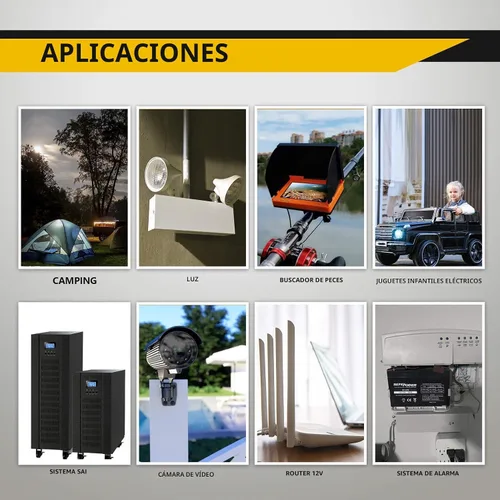 Vista 7 de SEFEPODER Batería de plomo ácido sellada recargable de 12V 7Ah (terminales F1)