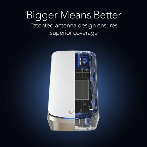 Vista 7 de NETGEAR Orbi Quad-Band WiFi 6E Mesh System (RBKE962), enrutador + 1 extensor de satélite, características de seguridad, velocidad de hasta 10.8