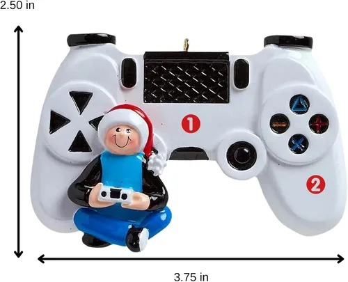 Vista 2 de Adorno de árbol de Navidad personalizado para el mejor jugador 2022, adornos para juegos, decoración personalizada, recuerdo para jugadores