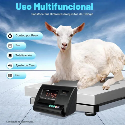 Vista 2 de Kit de báscula para ganado, 5000 libras de alta precisión con caja de conexiones de 4 cables, capacidad de carga de 2.5T, kit de báscula animal