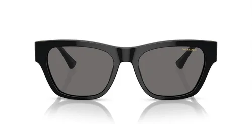 Vista 3 de Versace Gafas de sol Hombre Havana Frame, Lentes Gris Oscuro, 55MM