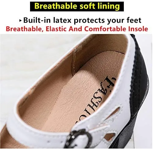 Vista 5 de STMYH Zapatos de tacón alto con plataforma para mujer, diseño de Dermis, con encaje retro, de moda