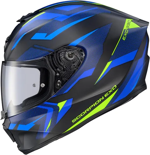 Vista 19 de ScorpionEXO R330 - Casco de motocicleta de cara completa con Pinlock Ready Shield Bluetooth con bolsillos para altavoces DOT ECE aprobado Bendr