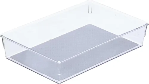 Vista 10 de Glad Organizador de cajones, 6 x 6 pulgadas, bandeja de almacenamiento de plástico transparente resistente para cajones de basura, utensilios