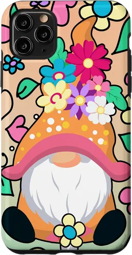 Vista 13 de Funda para iPhone XR con diseño de gnomo de verano y flores de margarita