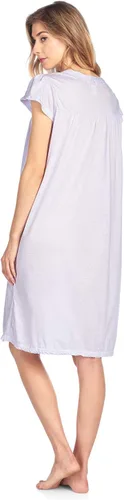 Vista 3 de Casual Nights Camisón de manga larga para mujer, diseño floral.