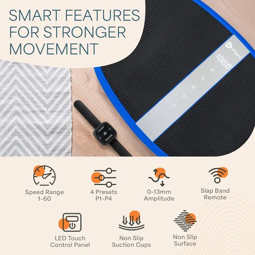 Vista 4 de Lifepro Vibration Plate Exercise Machine Models with LED, or Auto Start Features — Oscillation Shake Board with Remote & Non-Slip Surface — Whole
