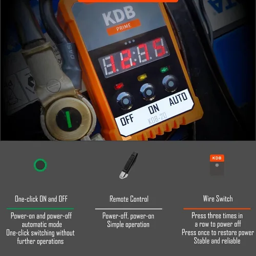 Vista 3 de Protector de batería de coche de 12 V, kit de interruptor de desconexión de voltaje de batería automático inteligente con pantalla LED de voltímetro