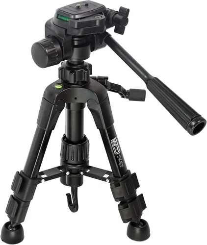 Vista 2 de Vidpro TT-22 - Trípode y estuche macro de mesa de 22 pulgadas de 3 vías con cabeza inclinable y panorámica