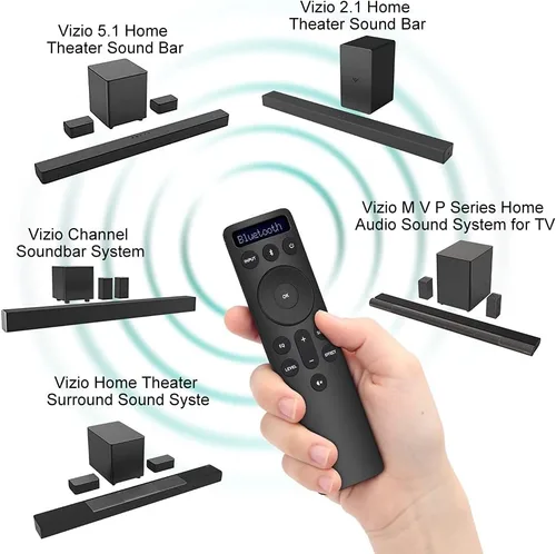 Vista 3 de para barras de sonido Vizio Bluetooth pantalla retroiluminada control remoto