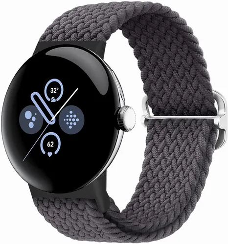 Vista 55 de Correas trenzadas Solo Loop compatibles con Google Pixel Watch 4, 3, 2, 1 de 1.61 pulgadas/1.77 pulgadas, correas elásticas ajustables de nailon