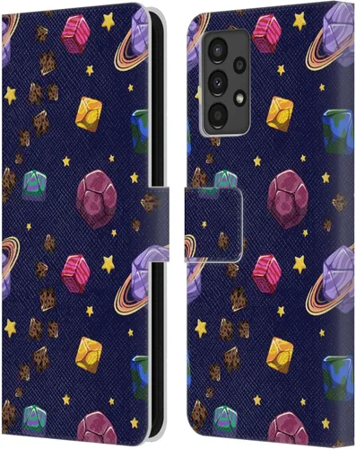 Vista 227 de Head Case Designs Officially Licensed Carla Morrow Colorful Space Dice Patterns Leather Wallet Case Compatible with Samsung Galaxy A07 4G