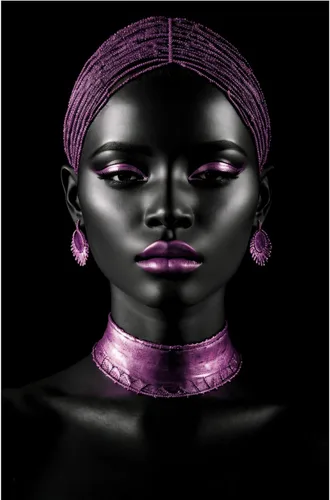 Vista 13 de Arte de pared afroamericano, impresiones en lienzo de niña negra y azul, póster de mujer afro-moderna, pintura artística negra para sala de estar
