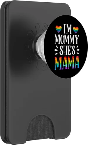Vista 7 de I'm Mommy Mama Matching Gay Lesbianas Pareja LGBT Rainbow PopSockets Swappable PopGrip