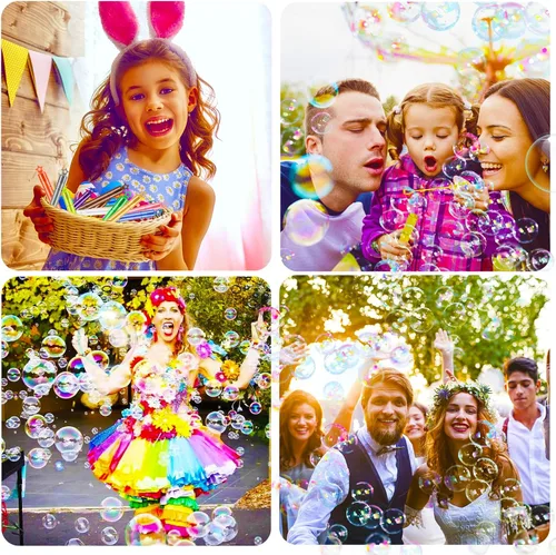 Vista 4 de 200 mini varitas de burbujas de estrellas de 20 colores, juguetes de recuerdo de fiesta para niños, hora del baño, regalos de verano al aire libre