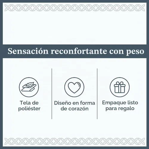 Vista 5 de DEMDACO Almohada Decorativa de Felpa con Peso en Forma de Corazón Azul Suave, 10 x 11 pulgadas