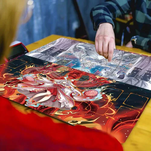 Vista 6 de ygo playmat - Alfombrilla para competición de videojuegos, carpeta de tarjetas de 23.6 x 13.7 pulgadas