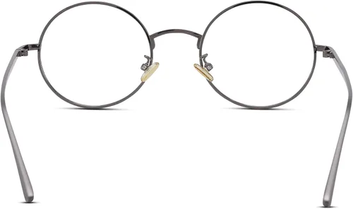 Vista 2 de COASION Gafas de sol redondas vintage de metal pequeñas y unisex