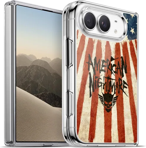 Vista 44 de Head Case Designs Funda de gel suave con licencia oficial de la WWE American Nightmare Flag Cody Rhodes Graphics compatible con Apple iPhone 7