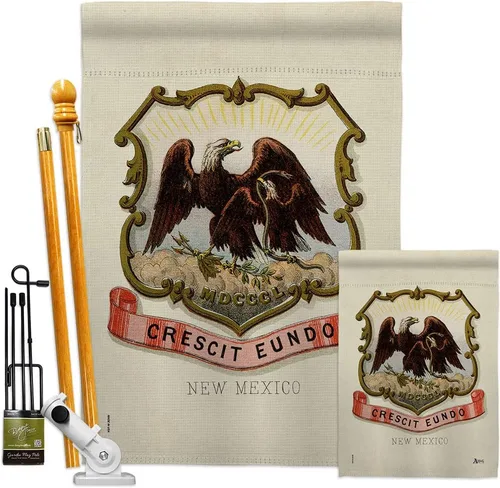 Vista 11 de Coat of arms New Mexico Garden House Flags Set Americana States USA American Territories Republic Country Particular Area Small Decorative Gift Yard