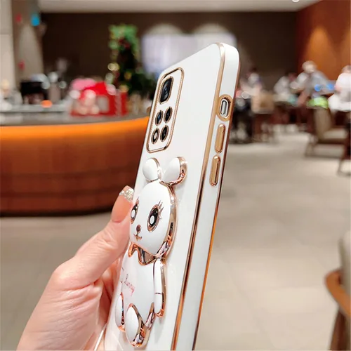 Vista 7 de Funda compatible con Redmi Note 11 Pro Phone Cover TPU Silicona Soporte Electrochapado Suave Durable Caída Protección a Prueba de Golpes para Redmi