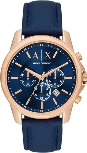 Vista 20 de A X Armani Exchange Reloj de vestir cronógrafo para hombre con correa de acero inoxidable, silicona o cuero