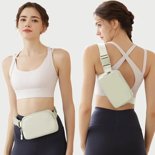 Vista 3 de Riñonera, bolsa para cinturón, correa ajustable ajustable de 40 pulgadas, para mujeres y hombres