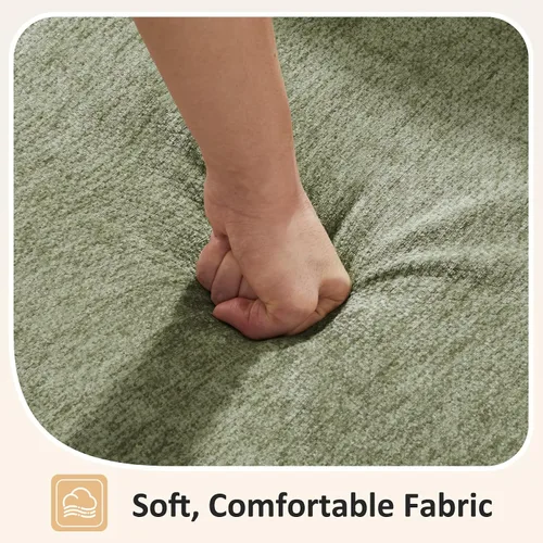 Vista 9 de VANOMi Sofá modular modular para sala de estar, sofás y sofás de felpilla de 4 plazas con 2 otomanas de 118 pulgadas para sala de estar, dormitorio