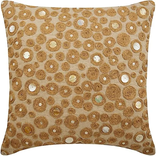 Vista 19 de The HomeCentric Fundas de almohada decorativas beige de 12 x 12 pulgadas (11.8 x 11.8 in), encaje de yute y almohadas marroquíes para sofá