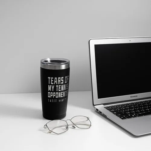Vista 3 de ARIABLE Tears of My Tennis Opponents - Vaso de regalo para jugadores deportivos, regalos para fanáticos del tenis, vaso aislado de acero inoxidable