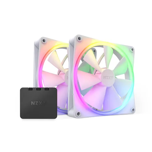 Vista 10 de NZXT F120 RGB Paquete Triple – 3 x ventiladores RGB PWM de 120 mm para PC con controlador RGB – Alto flujo de aire, bajo ruido – Rodamiento