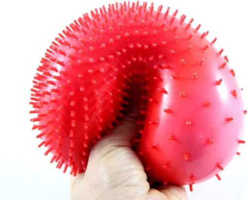 Vista 2 de Curious Minds Busy Bags 1 bola gigante Nubby Bumpy Stretch Squishy Squishy Gooey Squish Sensory Squeeze Balls OT (color aleatorio)