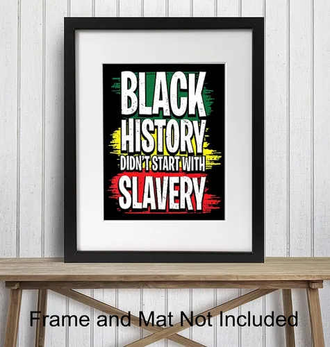 Vista 3 de Black History - Arte de pared afroamericano para hombres y mujeres, regalos afroamericanos, orgullo negro, cultura histórica BLM, bandera afro BLM