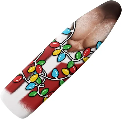 Vista 38 de Funda para tabla de planchar con diseño de estrellas y bandera estadounidense con borde elástico y acogedor bolsillo para la nariz, resistente al