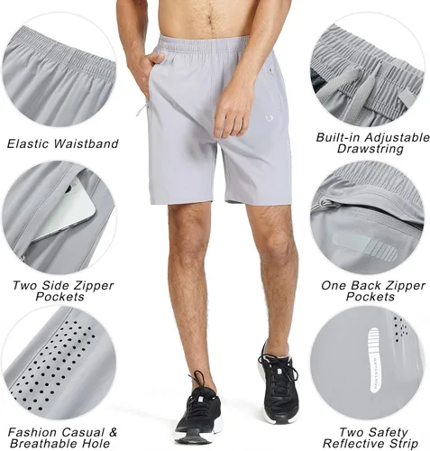 Vista 4 de NORTHYARD - Pantalones cortos deportivos para correr para hombres, ligeros, de secado rápido, 7, 5 o 9 pulgadas, para senderismo, deportes, gimnasio