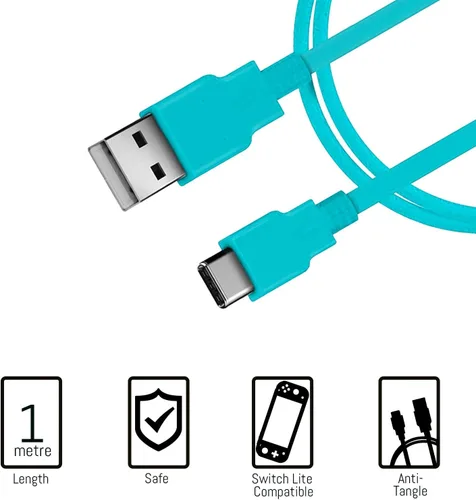 Vista 8 de Orzly Switch Lite Accessories Bundle - Funda y protector de pantalla para consola Nintendo Switch Lite, cable USB, soporte para juegos, funda