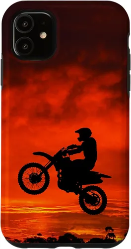 Vista 8 de Carcasa para iPhone 16 Motocross Dirt Bike Jump Sunset