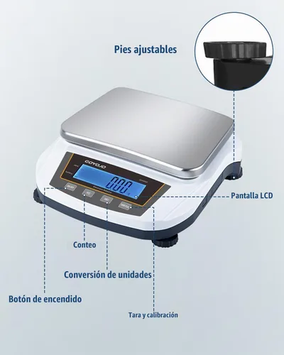 Vista 8 de GOYOJO Balanza analítica digital y escala de laboratorio, capacidad de 176.37 oz, precisión de 0.00 oz, acero inoxidable, multiunidad (g/oz/ct/lb)