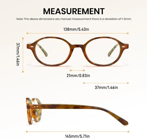 Vista 7 de Cyxus Retro Oval Blue Light Glasses for Women Reduce Eye Strain 8162 UV Protection,Eye Protection,Fashion Nerd Y2K Style,Ideal for Daily Wear