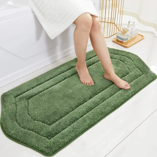 Vista 56 de COSY HOMEER Alfombras de Baño Extra Gruesas para Baño - Juegos de Alfombras Antideslizantes de Lino de Baño Suave Felpa 100% Poliéster Fuerte Sala