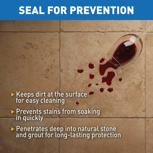Vista 11 de Miracle Sealants 511 Porous Plus Premium - Sellador de encimeras, piedras y azulejos, cuarto de galón Deep penetrating stain & water protection