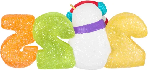 Vista 6 de Hallmark Keepsake Adorno de Navidad 2025, Década Dulce 2025, Regalos de Coleccionistas de Muñecos de Nieve