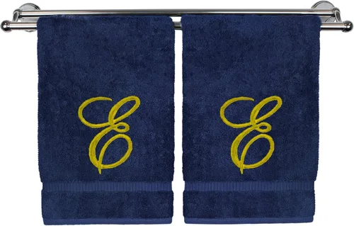 Vista 19 de Toalla de mano con monograma, regalo personalizado, 16 x 30 pulgadas, extra absorbente, 100% algodón turco, acabado de rizo suave, para baño, cocina