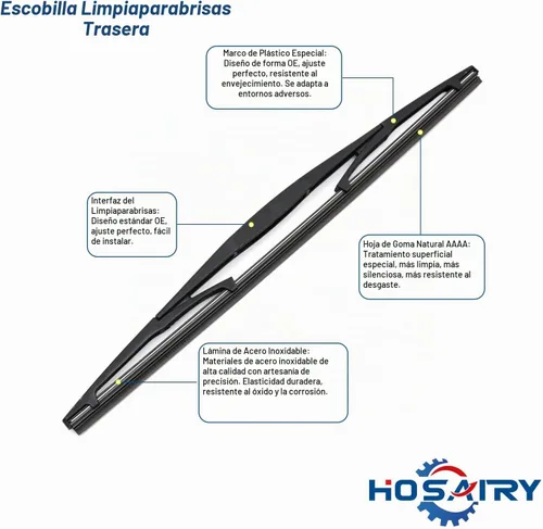 Vista 4 de Juego de limpiaparabrisas trasero para Honda Odyssey 2011-2017 Conjunto de limpiaparabrisas trasero 76720-TK8-A01 76730-TK8-A21